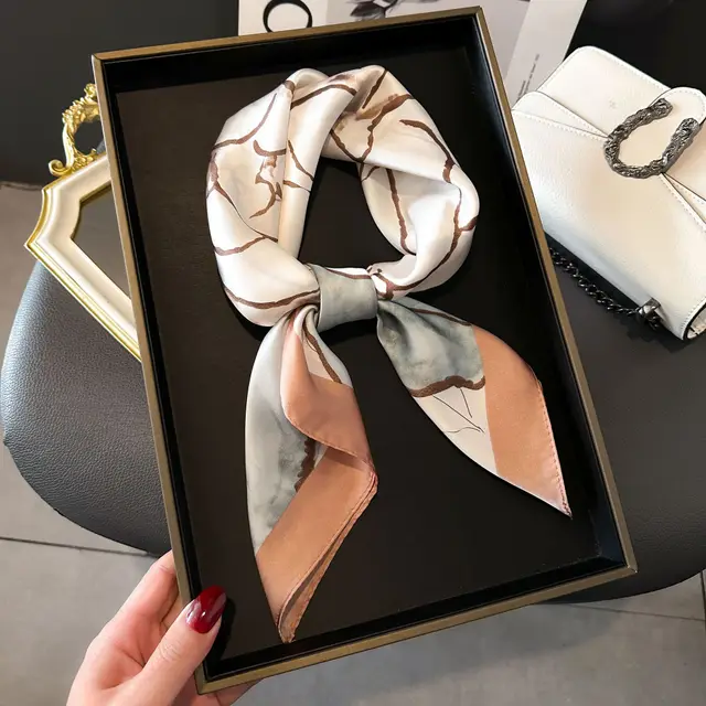 Artificial Silk Korean Streamer Arm Bag Line Drawing Peony White - Shop at LoveMi