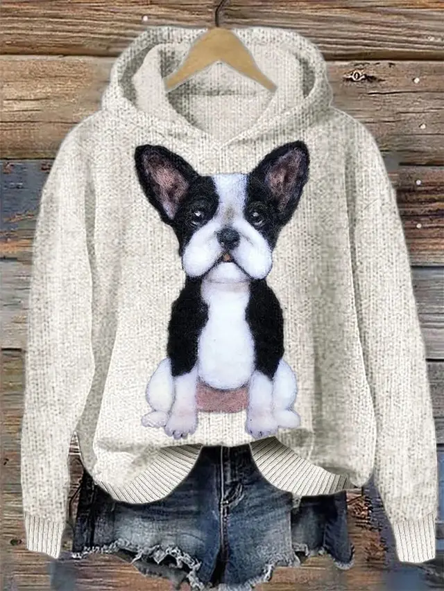 Animal Print Hooded Women's Sweater 3Style - Shop at LoveMi