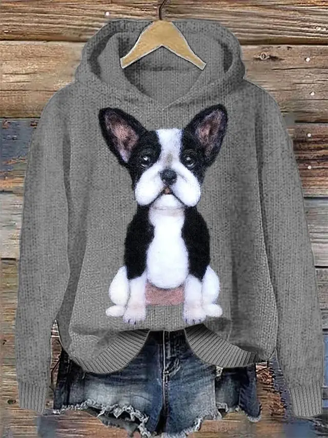 Animal Print Hooded Women's Sweater 5Style - Shop at LoveMi