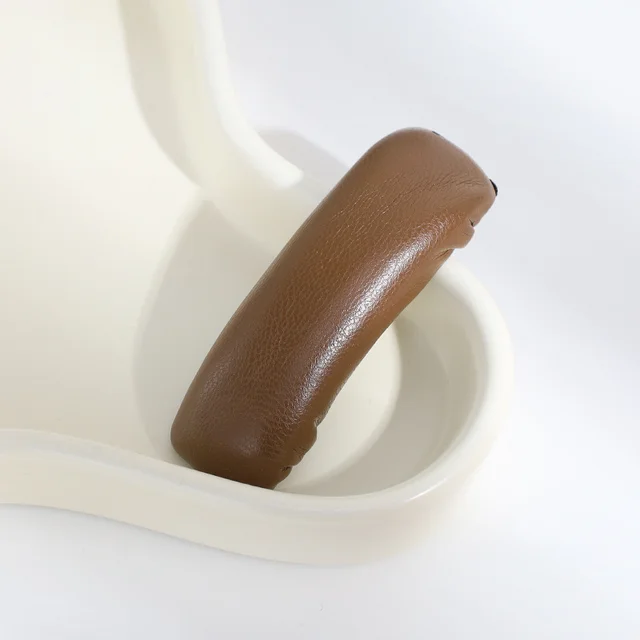 Leather Barrettes Pleated Solid Color Simple Temperamental All match Leather Dark Coffee Color - Shop at LoveMi