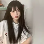 Bangs Black Tea Straight Hair