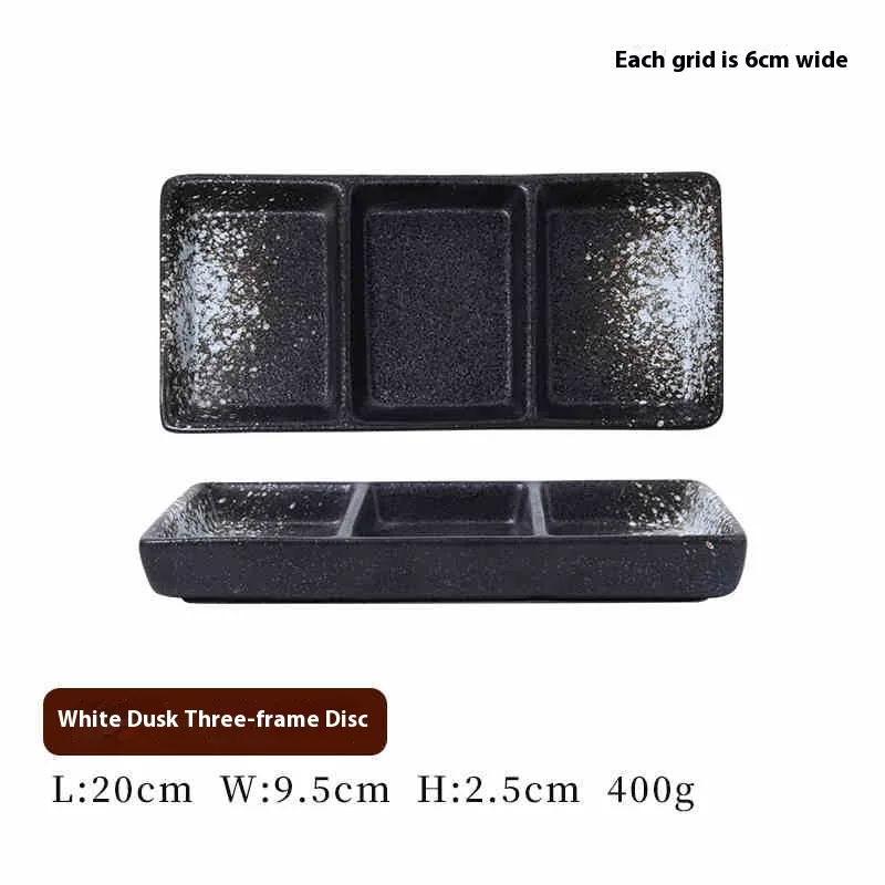 Restaurant Meal Commercial Three lattice Plate Ceramic Sauce Plate - Shop at LoveMi