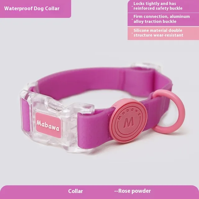 Dog Collar Dog Hand Holding Rope Rose Pink Single Collar - Shop at LoveMi