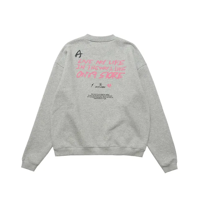 American High Street Sweater Men's Loose Flower Gray - Shop at LoveMi