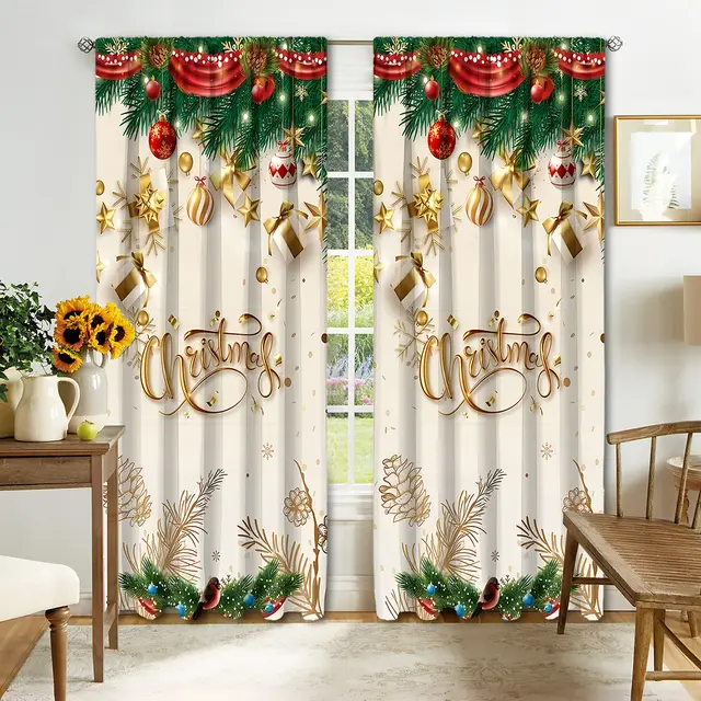 Digital Printed Christmas Curtains Christmas Series 12 - Shop at LoveMi