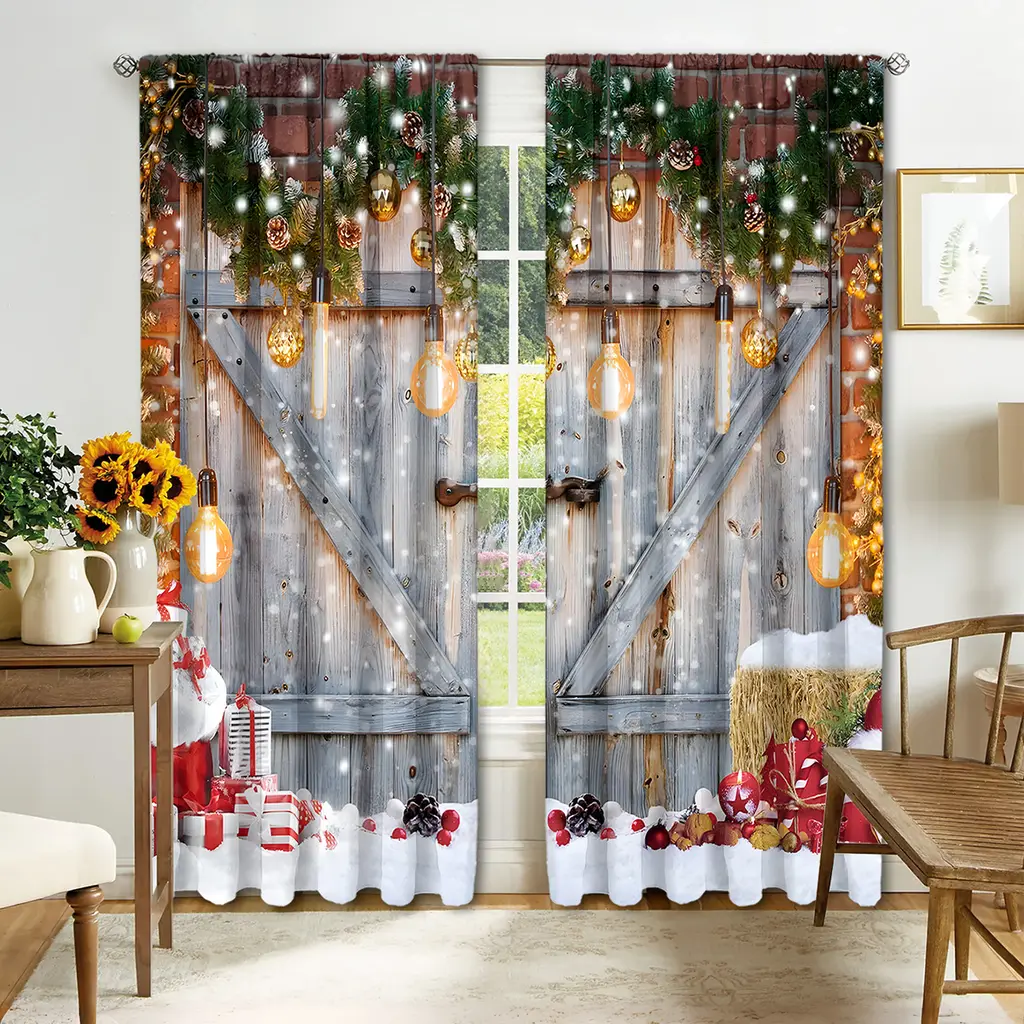 Digital Printed Christmas Curtains - Christmas Series 5