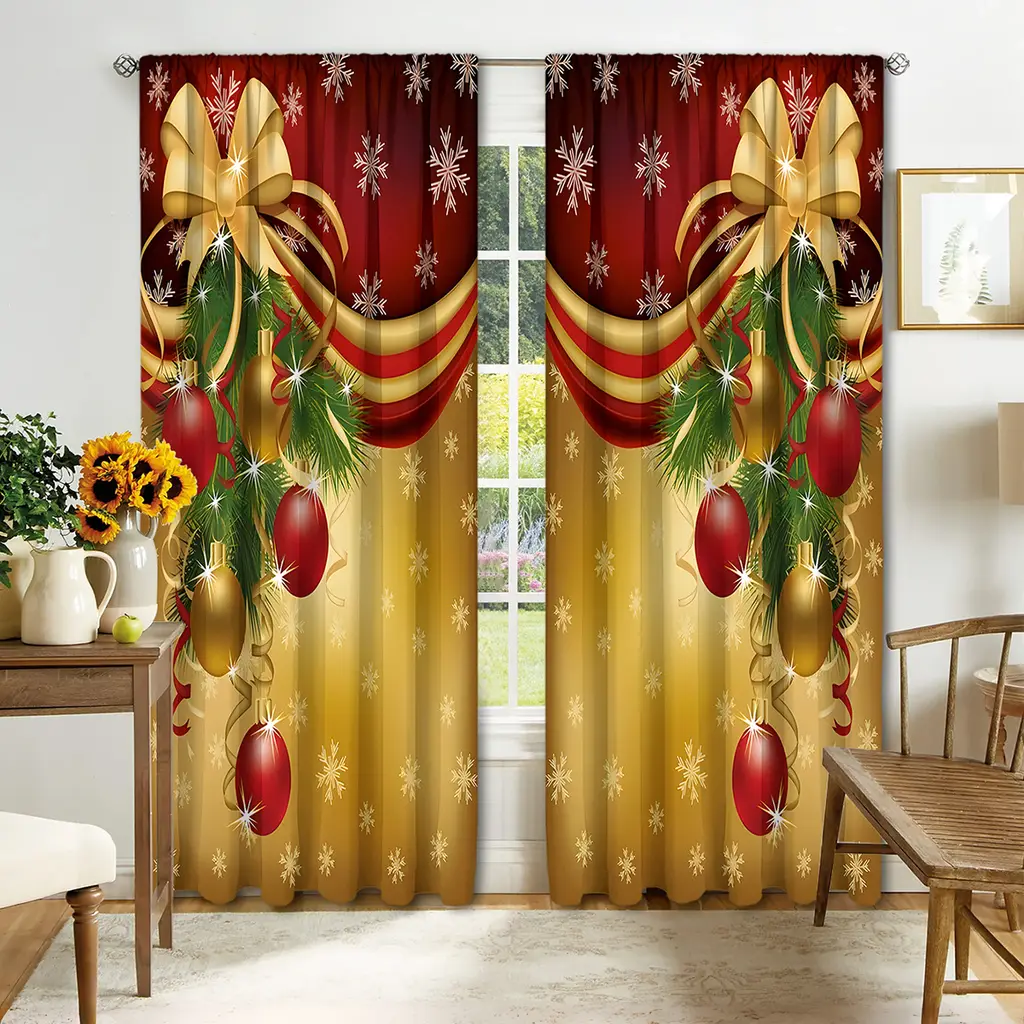 Digital Printed Christmas Curtains - Christmas Series 8
