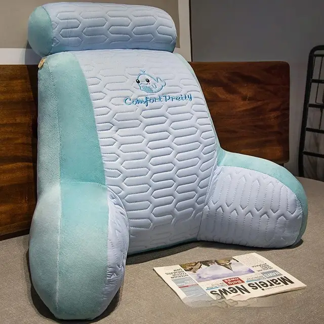 Cartoon Ice Silk Latex Lumbar Support Pillow Tatami Bay Window Cushion Blue Whale - Shop at LoveMi