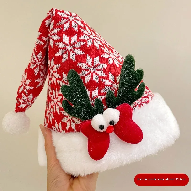 Christmas Hat Elk Horn Dress Up Children's Gift Headdress - Green Antlers Bird