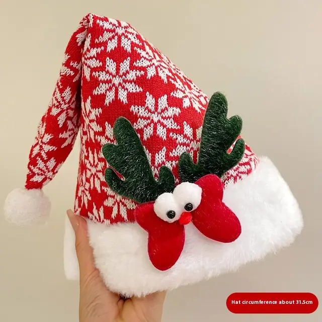 Christmas Hat Elk Horn Dress Up Children's Gift Headdress Green Antlers Bird - Shop at LoveMi