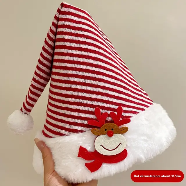 Christmas Hat Elk Horn Dress Up Children's Gift Headdress Scarf Elk Red Stripes - Shop at LoveMi