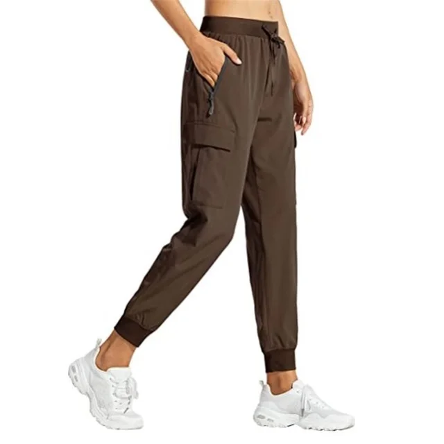 Women's Workwear Jogger Pants Nylon Quick drying Climbing Pants Sports Fitness Outdoor Casual Brown - Shop at LoveMi