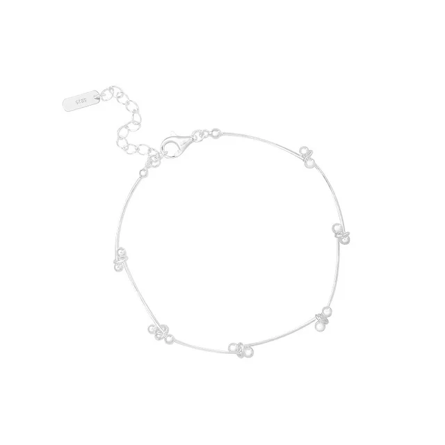 Special Interest Light Luxury Design Sense Minimalist All match Segment Stitching Bracelet Bright Silver Silver - Shop at LoveMi