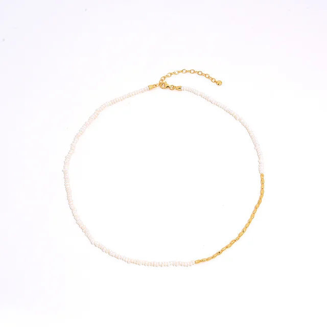Silver Plated Natural Pearl Agate Pointed Crystal Beaded Necklace Bracelet Natural Pearl Necklace - Shop at LoveMi