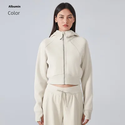 Casual Short Slim fit Zipper Hooded Cardigan Sweater Albumin - Shop at LoveMi