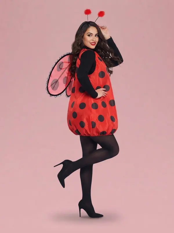 Ladybug Costume for Women and Kids with Headband and Wings Red - Shop at LoveMi