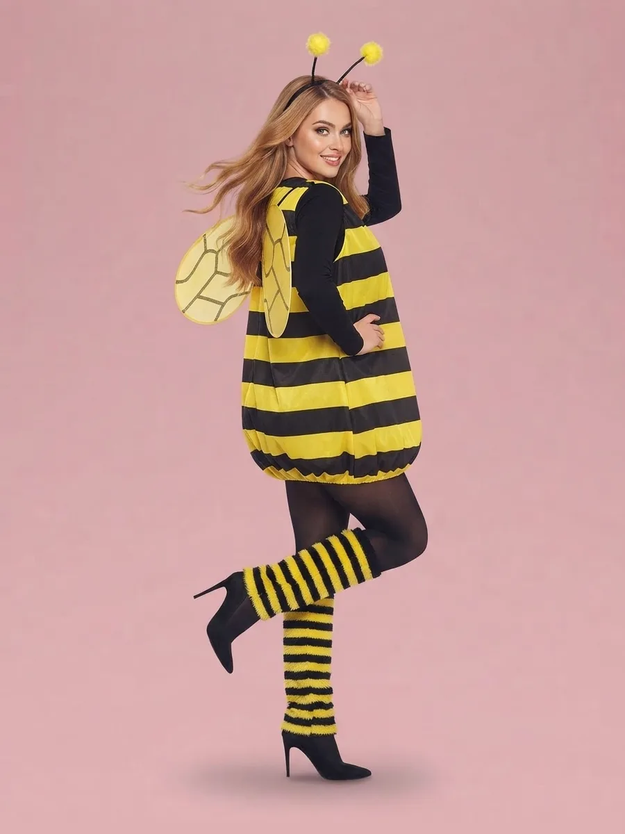 Bee Costume for Women and Kids, Headband and Wings Set - Yellow