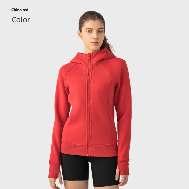 Thick Warm Hooded Sports Jacket Fitness Jacket - Shop at LoveMi