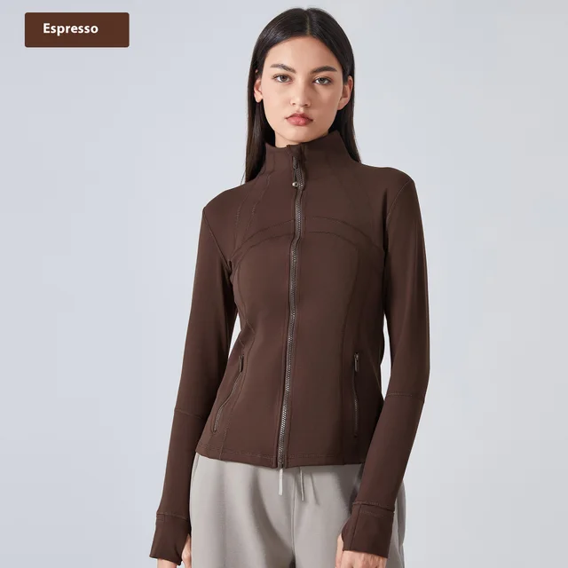 Running Warm Long Sleeves Workout Clothes Distilled Coffee - Shop at LoveMi