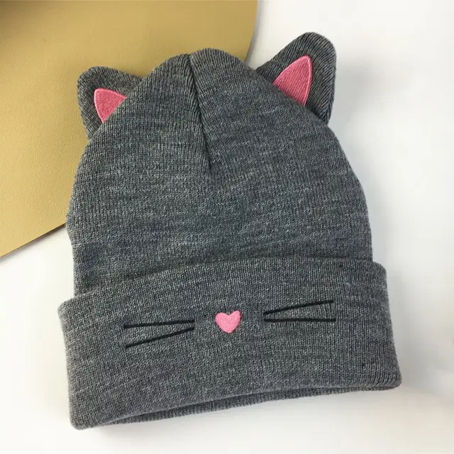 Ear Wool Toe Cap Beanie Hat Gray - Shop at LoveMi
