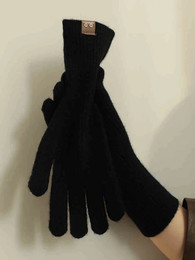 Warm keeping And Cold proof Finger Touch Screen Gloves Dark Green - Shop at LoveMi