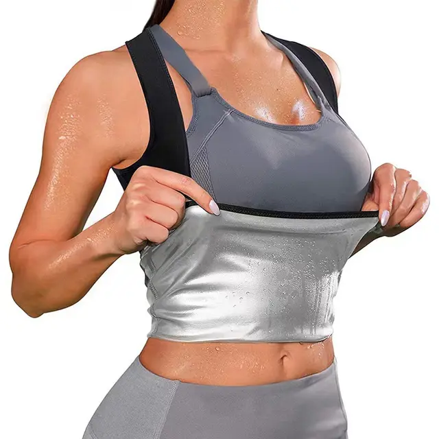 Violently Sweat Shapewear Silver Pastebrushing Vest Silver - Shop at LoveMi