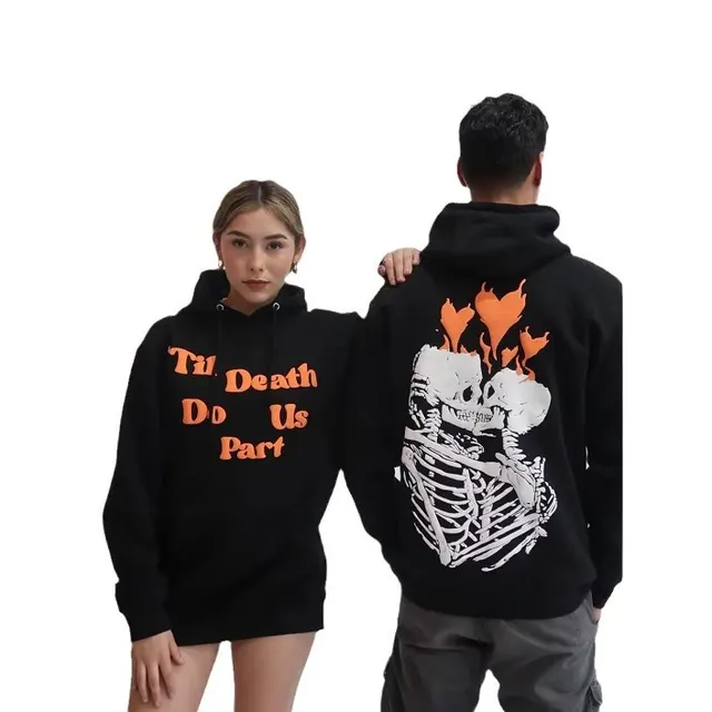Fashion Casual Hooded Men's Women's Pullover Black - Shop at LoveMi