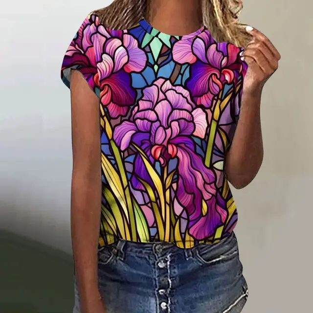Digital Printing Butterfly Short Sleeve Dxxtch5307 - Shop at LoveMi
