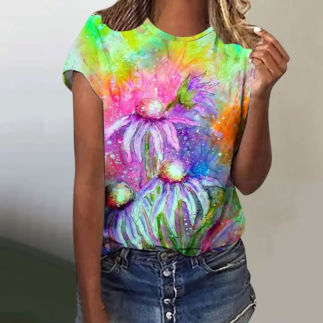 Digital Printing Butterfly Short Sleeve Dxxtch5308 - Shop at LoveMi