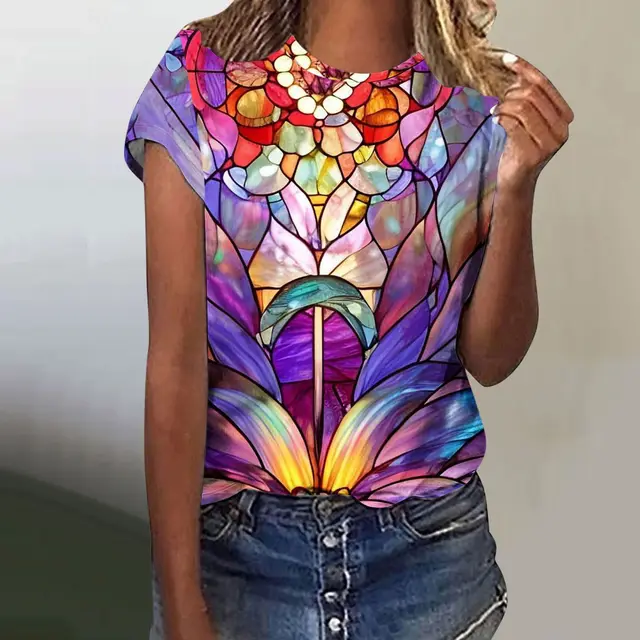 Digital Printing Butterfly Short Sleeve Dxxtch5331 - Shop at LoveMi