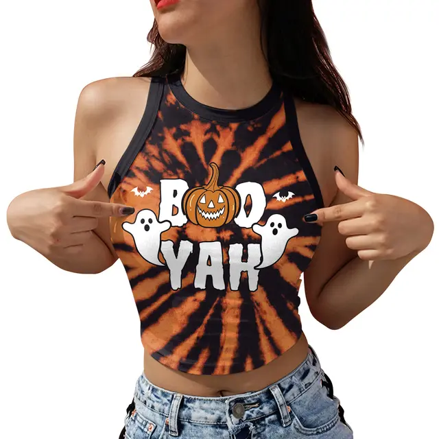 Skeleton Skull Digital Printing Vest Top For Women Ga123 1096 - Shop at LoveMi