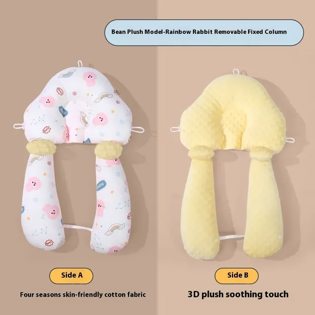 Baby Soothing Pillow Anti startle Shaping Pillow Rainbow Bunny - Shop at LoveMi
