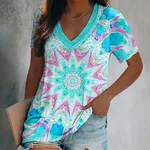 3D Printed Loose Short Sleeve - Style 26-4Xl