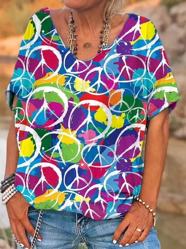 3D Printed Loose Short Sleeve 50Style - Shop at LoveMi