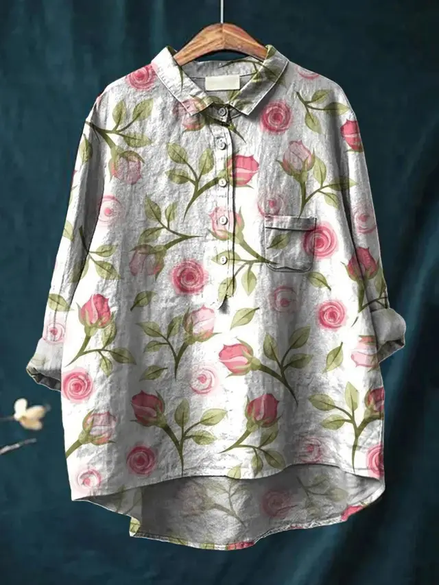 Plus Size Women's Vintage Floral Shirt Xxxxl - Shop at LoveMi