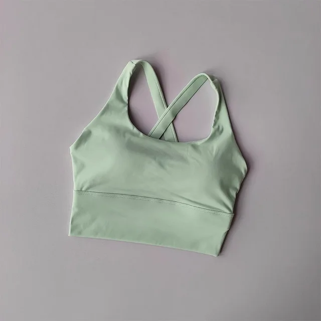 One piece Sports Underwear Breast Holding High strength Professional Shockproof Mint Green - Shop at LoveMi