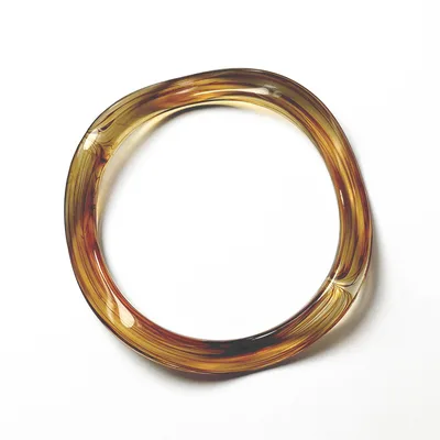 Women's Wide Acrylic based Resin Bracelet A Wave Coffee - Shop at LoveMi