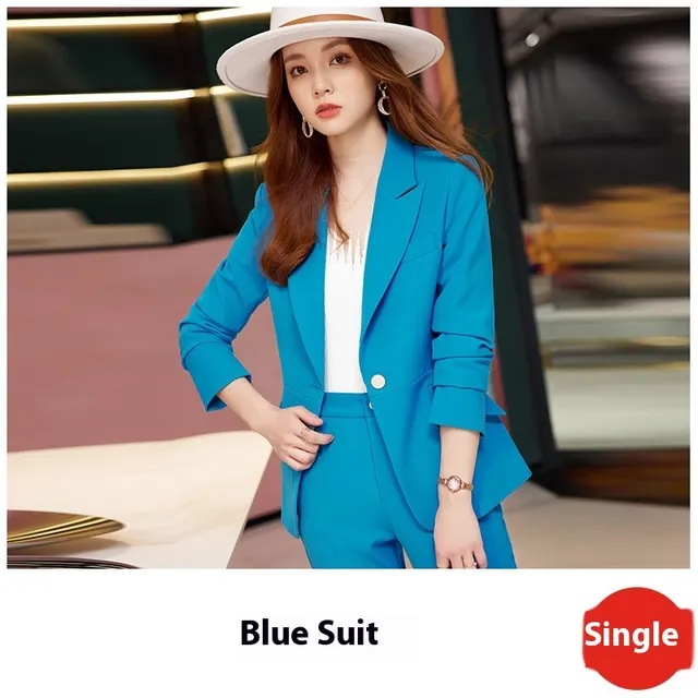 Business Suit Women's Fashion Blazer Two piece Suit Blue Suit - Shop at LoveMi