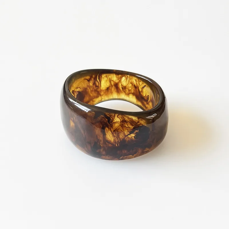 European And American Style Multicolor Irregular Shaped Dopamine Bracelet - Shaped Coffee
