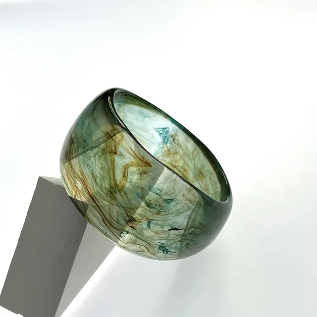 Women's Special shaped Wide Acrylic based Resin Bracelet Seaweed - Shop at LoveMi