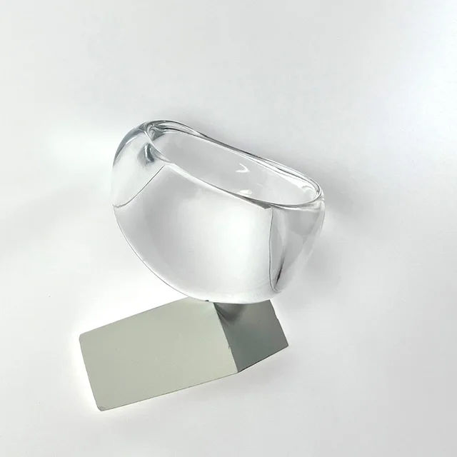 Women's Special shaped Wide Acrylic based Resin Bracelet Transparent - Shop at LoveMi