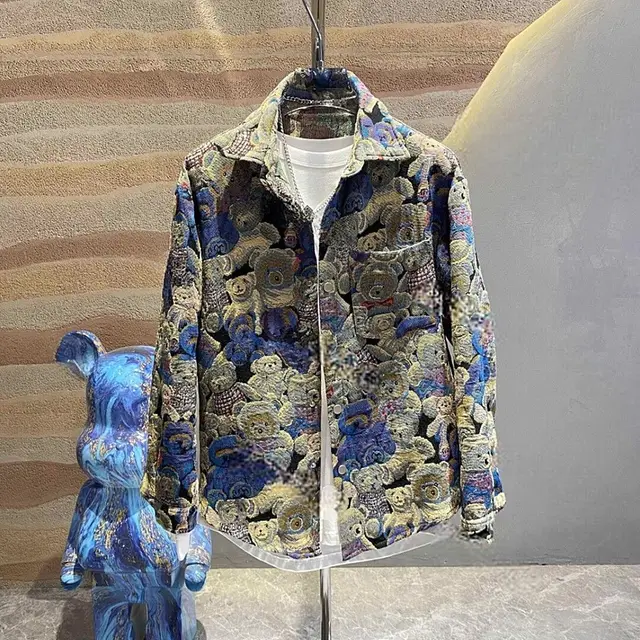 Jacquard Bear Slimming Coat Pants Suit Bear Top - Shop at LoveMi