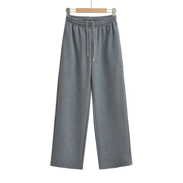 Hot Silver Shiny Loose Hooded Zip Cardigan Coat Trousers Dark Gray Pants 2433 - Shop at LoveMi