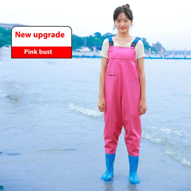 Women's Thick Waterproof One piece Half Body Rain Pants Pink Half Body - Shop at LoveMi
