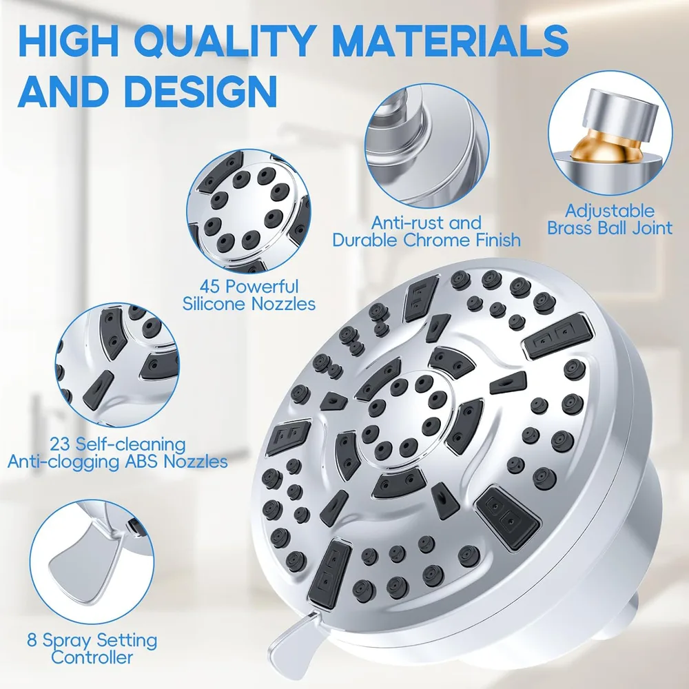 Multi Functional Pressurized Filtration Showerhead For Household Use Filter Top Spray - Shop at LoveMi
