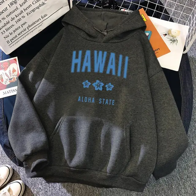 Roha Letter Printing Women's Hoodie Hip Hop Dark Gray - Shop at LoveMi