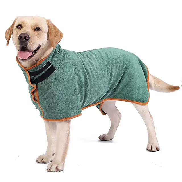 Dog Robe Cat Bath Towel Green - Shop at LoveMi