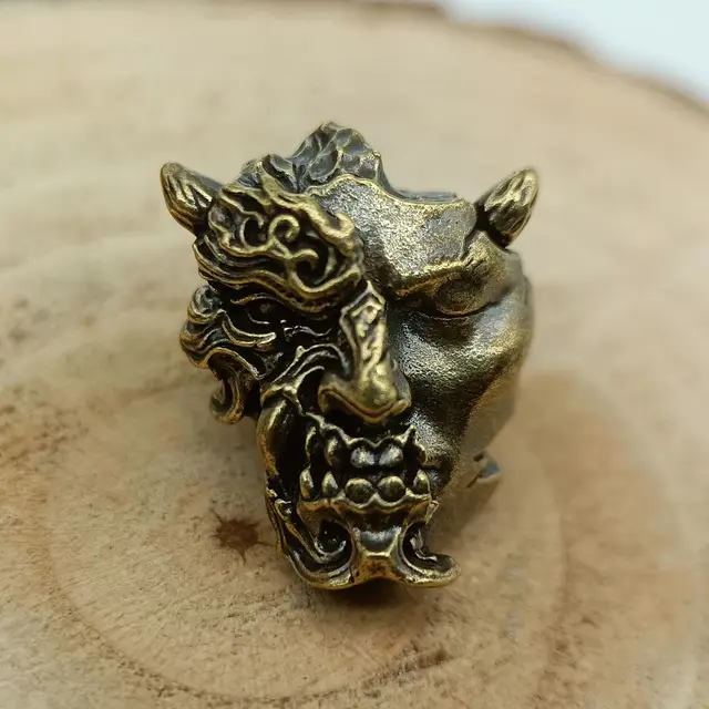 Damaged Version Hand Strap Parachute Cord Pendant Push Card Pendant Slingshot Brass - Shop at LoveMi