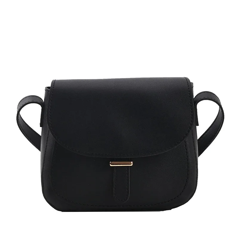 Retro Fashion Clamshell Simple Crossbody Bag Black - Shop at LoveMi