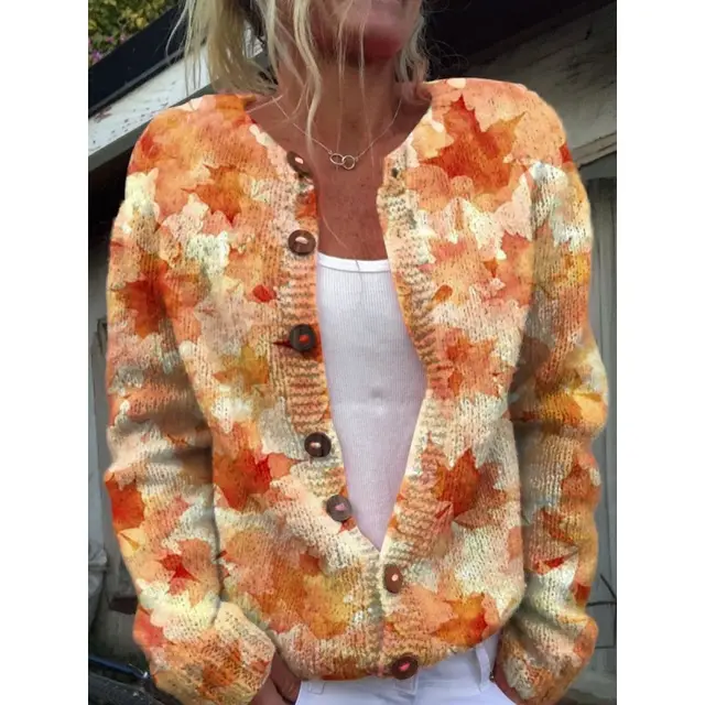 New 3D Digital Printed Cardigan Knitted Jacket For Women Kkwy60 - Shop at LoveMi